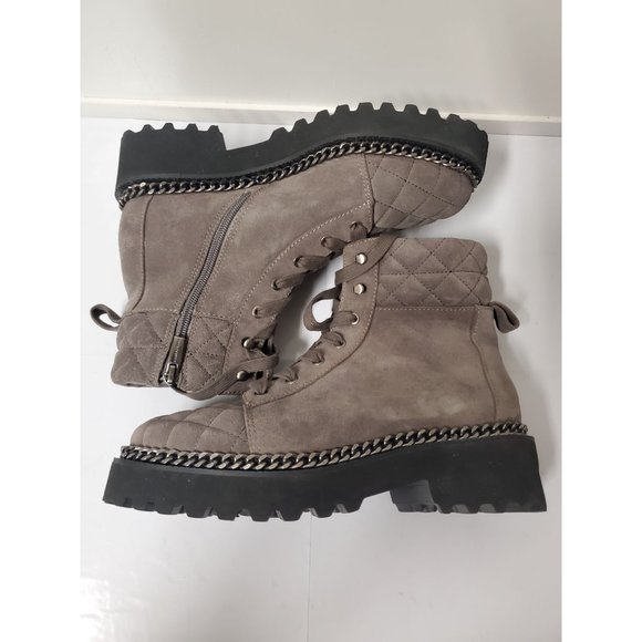 Vince Camuto Women's Maissa Quilted Suede Lace-Up Boots Size 8M - Picture 7 of 10